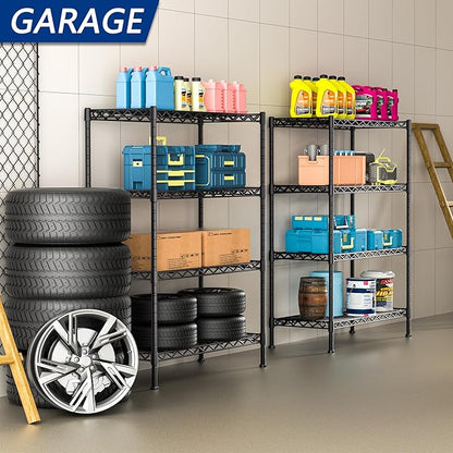 4-Shelf Adjustable Heavy Duty Storage Shelving Unit, Metal Organizer Wire Rack - Image 4