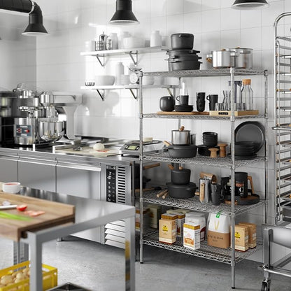 24" Deep x 36" Wide x 64" Height Wire Shelving Kit | 5-Tier | NSF Commercial - Image 6