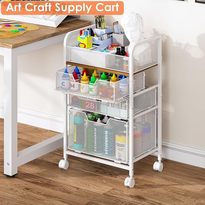 4-Tier Rolling Utility Cart - Image 5