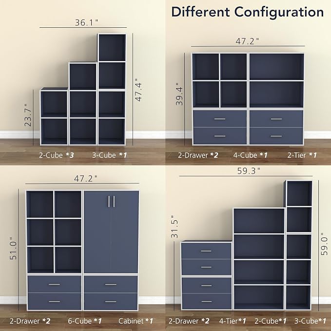 Homes: Inside + Out Apexa 3-Tier Stackable Wood Bookcase - Image 12