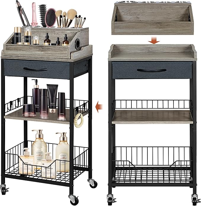 Makeup Organizer Cart Large, 2-in-1 Beauty Organizer by SimpleandNeatLife