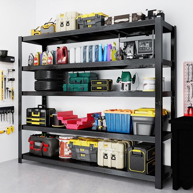 Storage Shelves Heavy Duty Metal Shelving 84" H, Adjustable Garage Shelves - Image 7