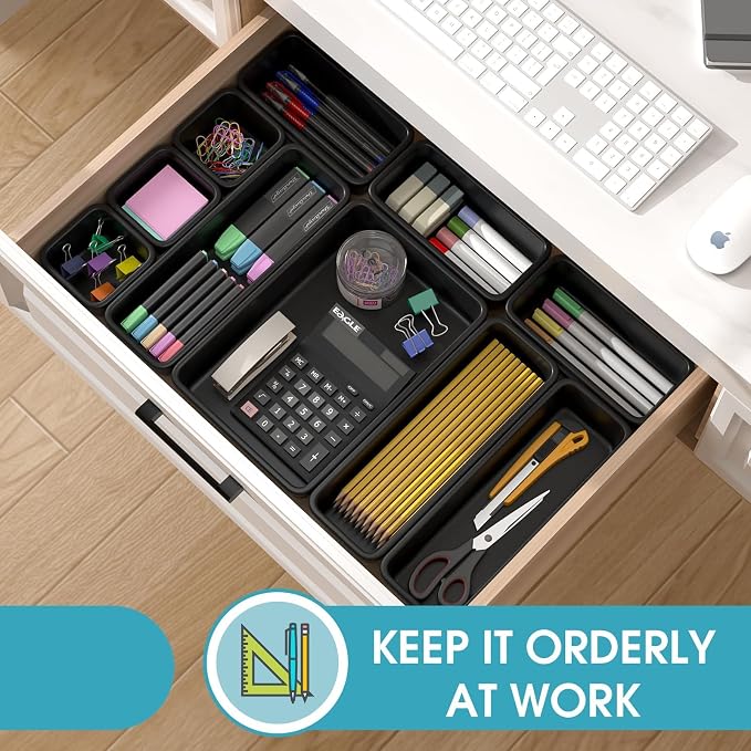33 PCS Drawer Organizer Set, 4 Size Makeup Drawer Divider Organizer - Image 6