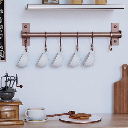 Dseap Kitchen Utensil Holder Hanger, Pot and Pan Rack Wall Mounted, Kitchen Rail - Image 4