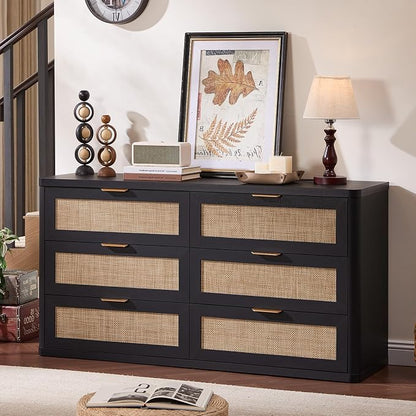 LEYAOYAO Rattan 6 Drawer Dresser by LEYAOYAO-Findtheshiningpointofyourideallife%EF%BC%81