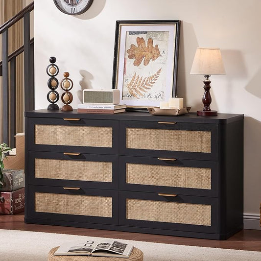 LEYAOYAO Rattan 6 Drawer Dresser by LEYAOYAO-Findtheshiningpointofyourideallife%EF%BC%81