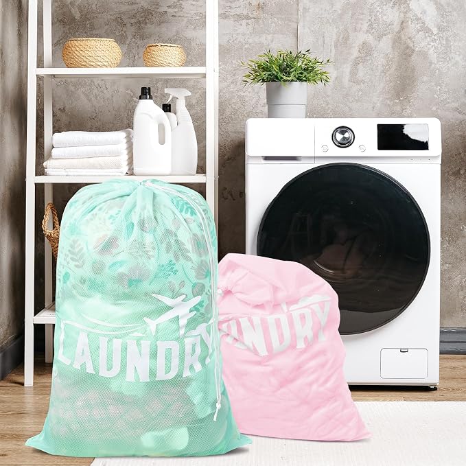 2 Pack Large Mesh Laundry Bag, Heavy Duty Laundry Bags - Image 5