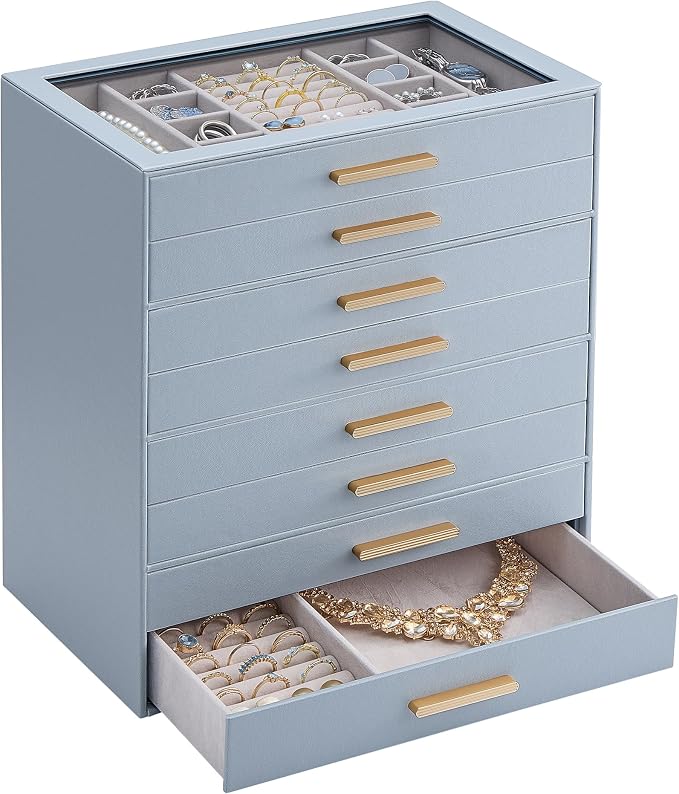 Lolalet Jewelry Box Organizer, 8-Layer Jewelry Organizers and Storage Case by Lolalet