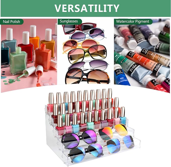 Sunglass Organizer Easy Snap-on Assembly, Acrylic Sticker Display Stand - Image 3