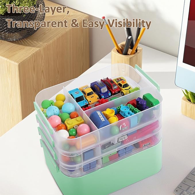 Gifhomfix 4-Layer Plastic Craft Organizers and Storage Box - Image 6