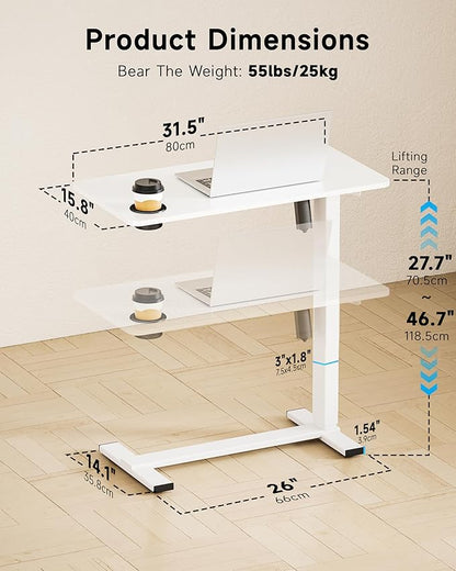 BIZUM Small Electric Standing Desk Bedside Table - Image 3