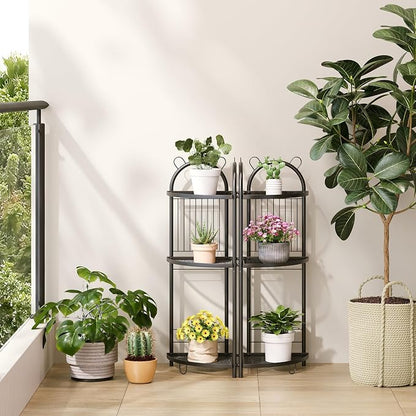 Corner Bathroom Shelf Metal Short Corner Stand Shelf Black Small Bathroom - Image 7