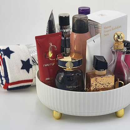 360 Rotating Makeup Organizer, Modern Acrylic Round Organizer - Image 5