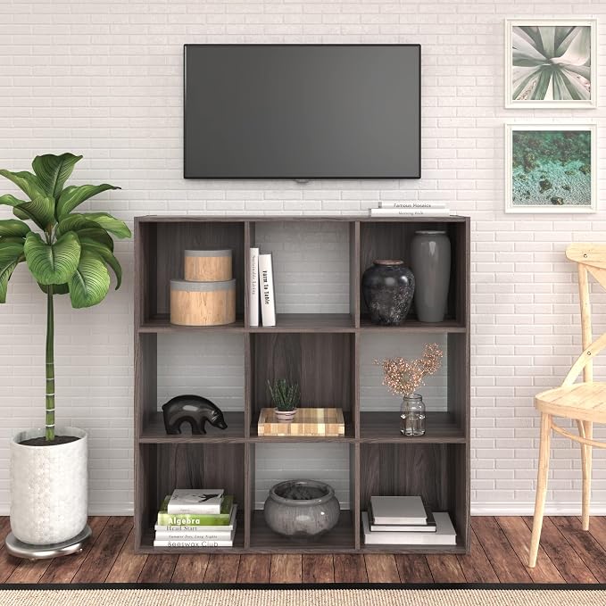 ClosetMaid Cubeicals 9 Cube Storage Shelf Organizer Bookshelf, Square Shape - Image 6