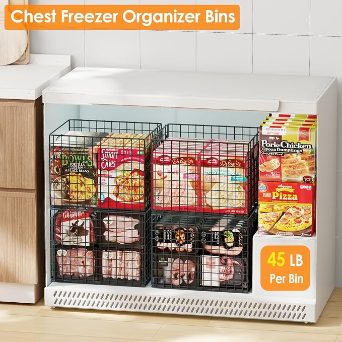 3-Pack Metal Milk Crate for Storage, Large 40qt Stackable Collapsible Storage - Image 7