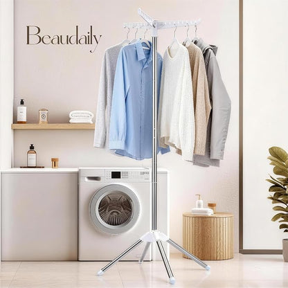 Beaudaily Clothes Drying Rack, Foldable Laundry Drying Rack, Indoor 59-Inch - Image 2