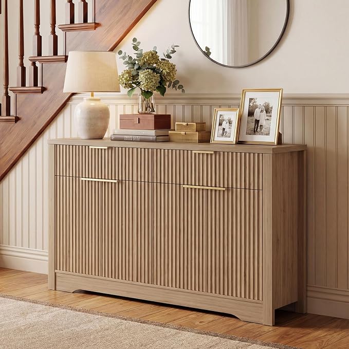 Cyclysio 55" Fluted Buffet Cabinet - Image 5