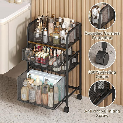 4-Tier Rolling Utility Cart - Image 7