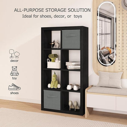 Bookshelf Cube Storage Organizer, 8-Cube Shelf Bookcase - Image 6