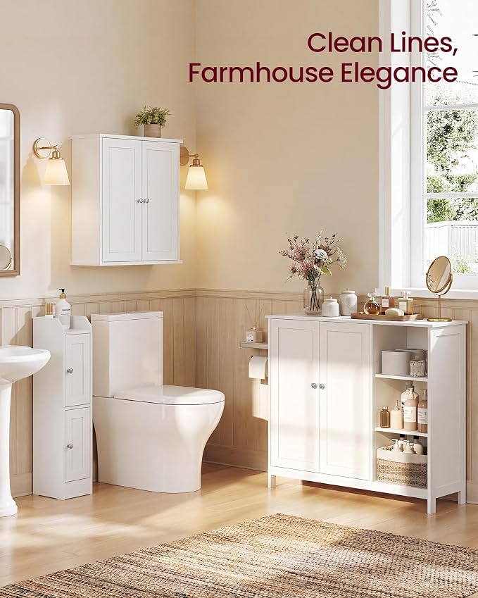 VASAGLE SIREN Collection Bathroom Wall Cabinet, Hanging Storage | Bathroom - Image 7