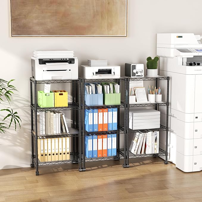 SINGAYE 4 Small Shelves Storage Shelf Wire Shelving Unit Metal Shelf Adjustable - Image 5