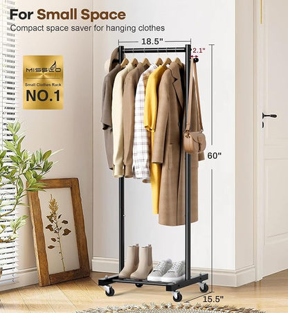 MISSLO Small Clothes Racks for Hanging Clothes Clothing Rack - Image 2