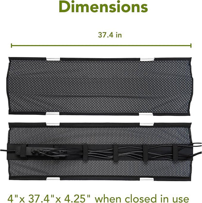 PERFECT POSTURE Mesh Cable Organizer – Under Desk Cable Management - Image 4