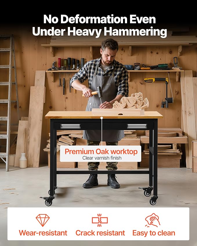 VEVOR Workbench, 48-inch Garage Workbench - Image 4