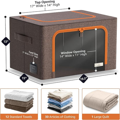 Sorbus Storage Bins with Metal Frame - Image 5