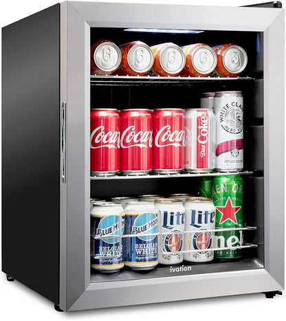 Ivation 62 Can Beverage Refrigerator, Freestanding Ultra Cool Mini Fridge by Ivation