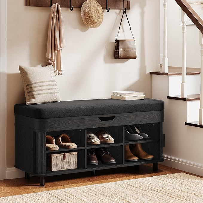 ONBRILL 43.3" Shoe Storage Bench - Image 7