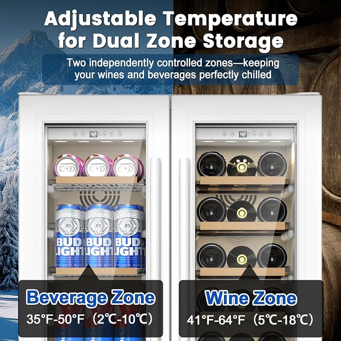 24 Inch Dual Zone Wine and Beverage Refrigerator - Image 3