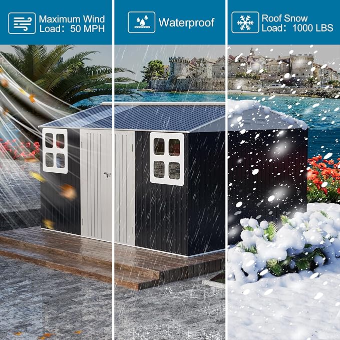 10x12 FT Metal Outdoor Storage Shed - Image 7