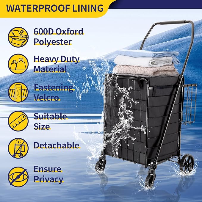 BIEAMA Folding Shopping Cart - Image 4