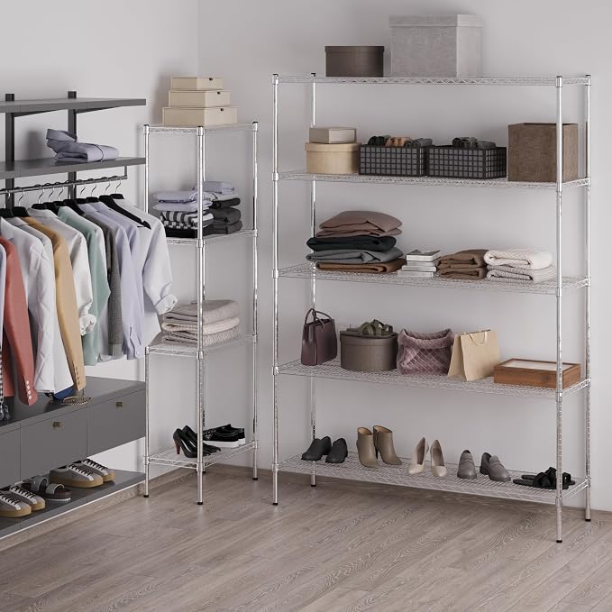 18" Deep x 60" Wide x 86" Height Wire Shelving Kit | 5-Tier | NSF Commercial - Image 5