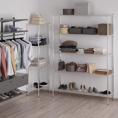 18" Deep x 60" Wide x 86" Height Wire Shelving Kit | 5-Tier | NSF Commercial - Image 5