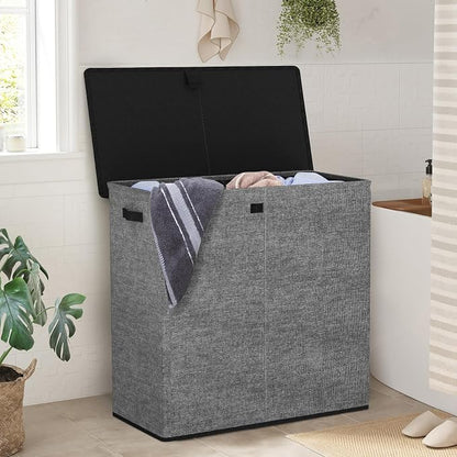 WOWLIVE Laundry Hamper with Lid, 180L Large Laundry Basket 3 Section with - Image 4
