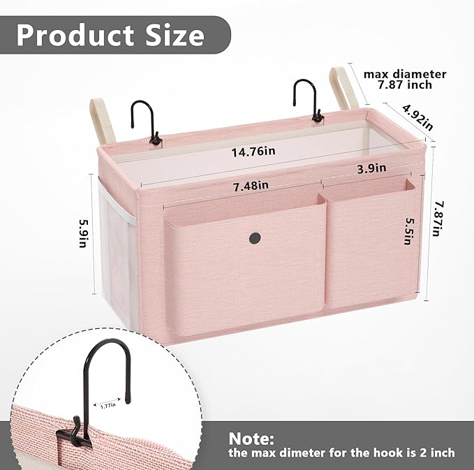 Bedside Caddy Bedside Storage Hanging Organizer - Image 3