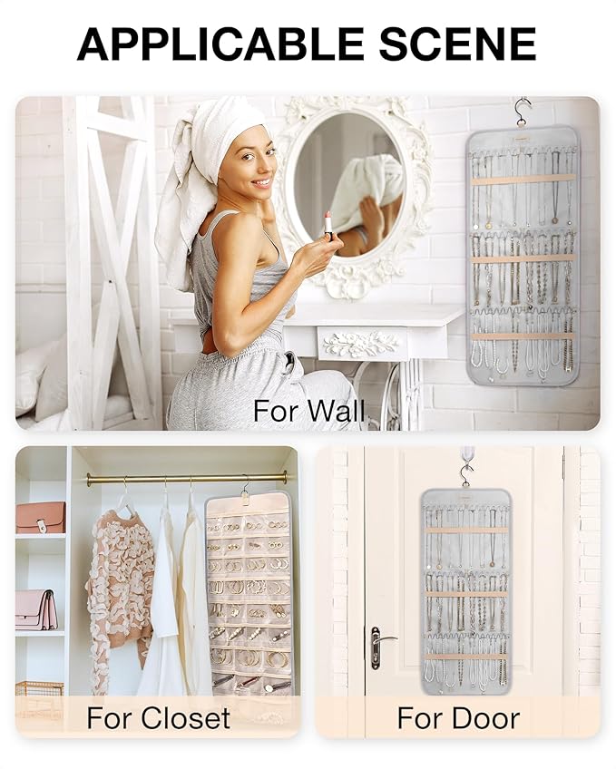 BAGSMART Hanging Jewelry Organizer Storage Roll - Image 6