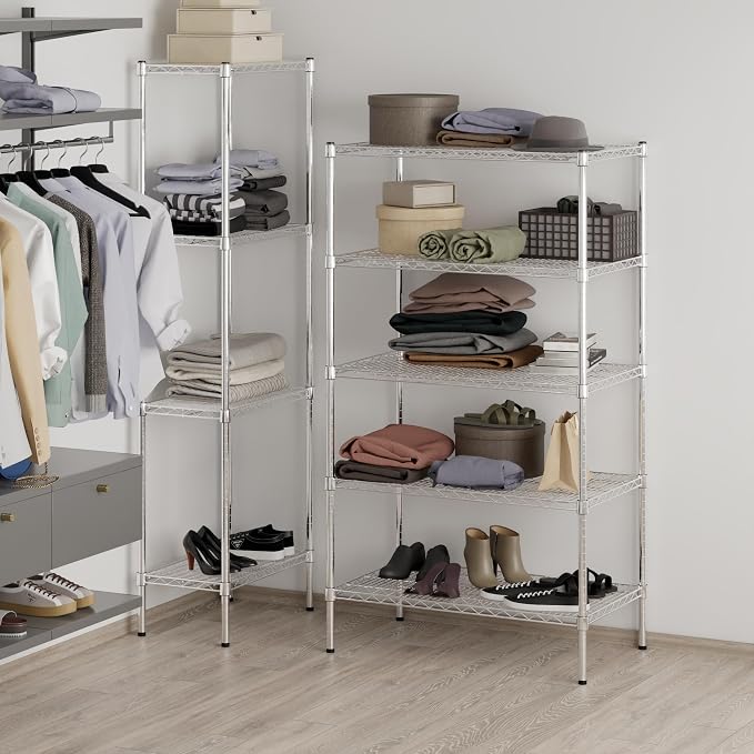 21" Deep x 36" Wide x 64" Height Wire Shelving Kit | 5-Tier | NSF Commercial - Image 7