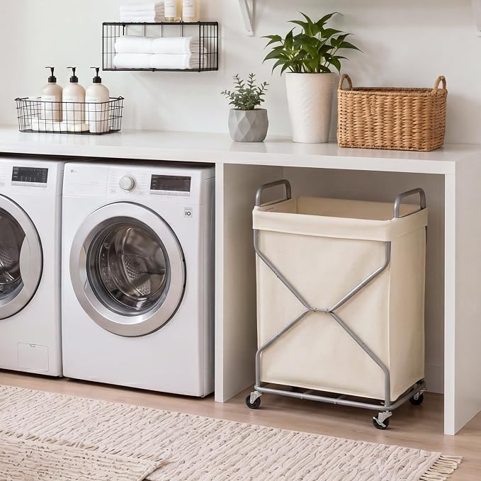 StorageWorks Laundry Basket, Rolling Hamper - Image 7