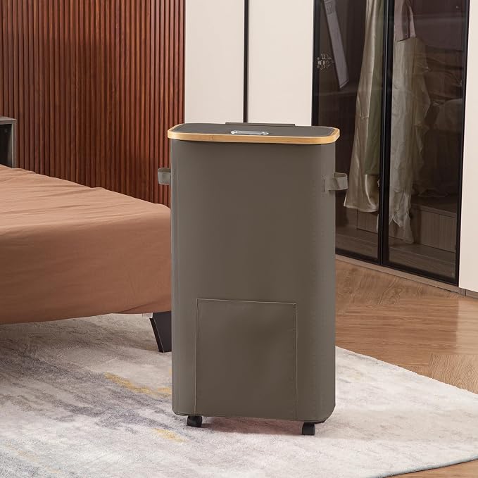 Vincona Laundry Basket with Wheels, Tall Dirty Clothes Hamper on Wheels - Image 7