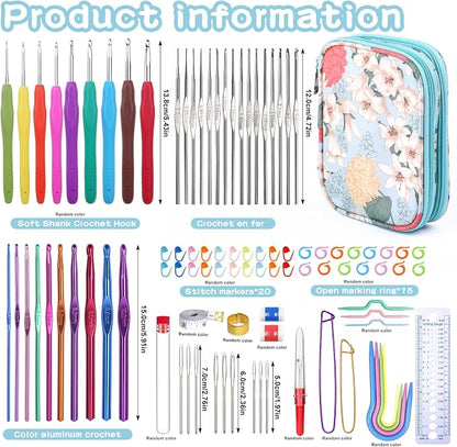Mayboos 96 Pack Crochet Hooks Set, Ergonomic Crochet Hooks Weave Yarn Kits - Image 2