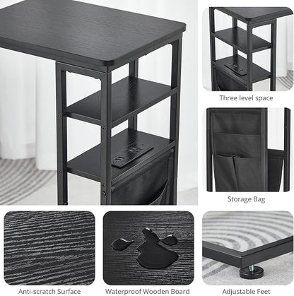 C Shaped End Table with Charging Station, Under Couch Table C-Shaped End Table - Image 7