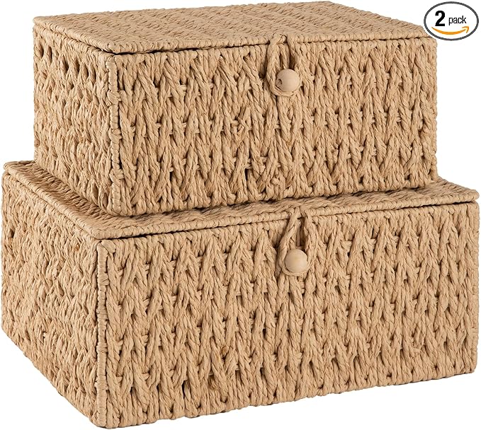 OIAHOMY Wicker Storage Basket by MasterofSpaceOptimization