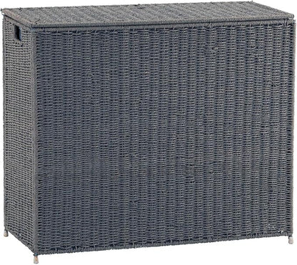 Household Essentials 3‑Compartment Seagrass Laundry Sorter Wicker Hamper by HouseholdEssentials