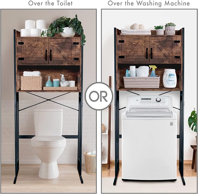 Over The Washer or Over The Toilet Storage Cabinet w/Height Adjustable Shelf - Image 5