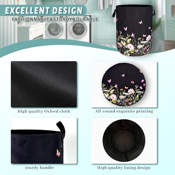 Beautiful Flowers Laundry Hamper - Image 4
