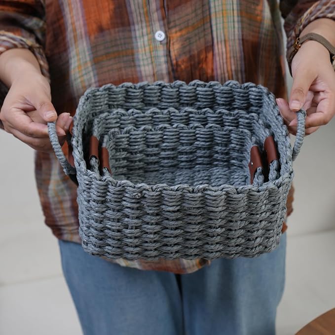 Small baskets for Organizing, Cute woven Storage basket - Image 4