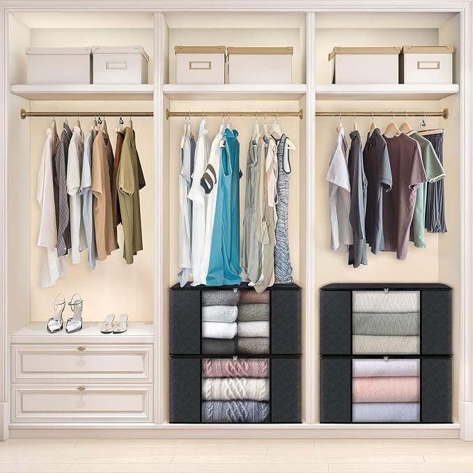 Fab totes Storage Bags, Clothes Blanket Storage Bins Foldable Closet Organizers - Image 6